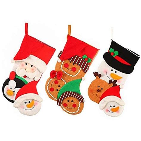 The Holiday Aisle Christmas Embroidered Stockings Pack Big Size