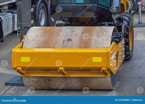 single drum roller stock image image  industrial