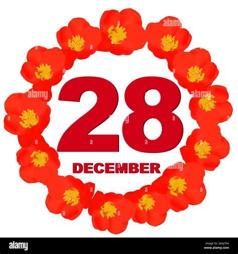 December 28 icon. For planning important day. Banner for holidays and ...