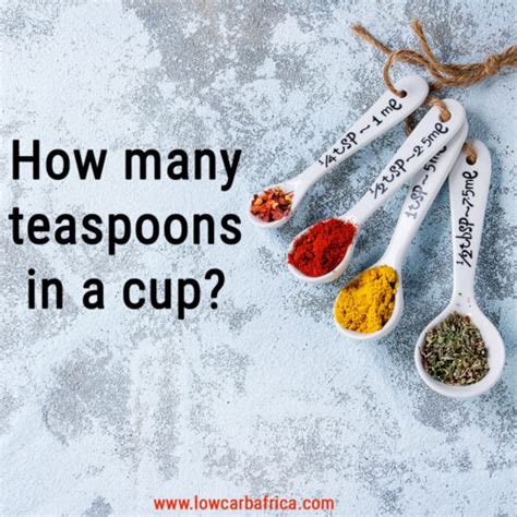 How Many Teaspoons in a Cup? - Low Carb Africa