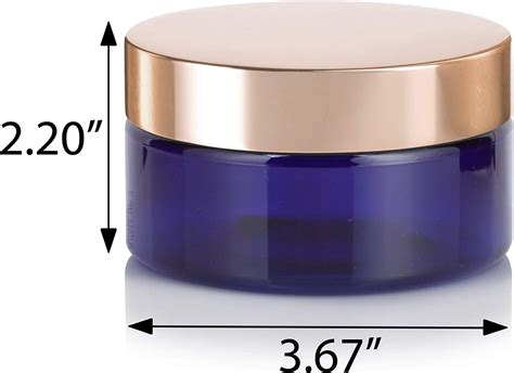 Buy Cobalt Blue Pet Plastic Bpa Free Refillable Low Profile Jar With