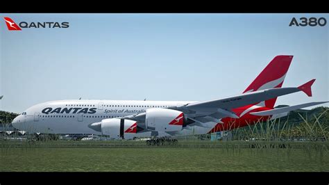 P3dv4 Qantas A380 Landing At Hong Kong International Qf 117 Youtube