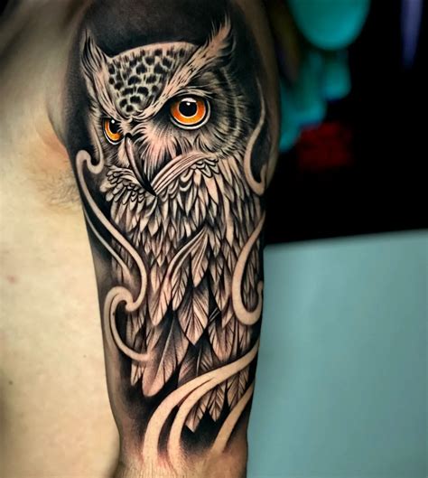 owl tattoo realistic 4