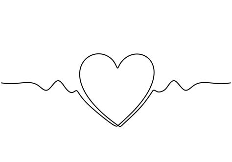 Line Drawing Of Hearts