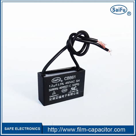 Cbb61 12uf 15uf 2uf 25uf 3uf 45uf 450vac Fan Running Capacitor Ac