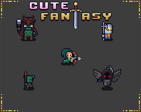 Cute Fantasy Characters 16x16 Top Down Pixel Art Asset Pack By Kenmi