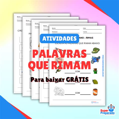 Palavras Que Rima Com Você - Rimas: identificar palavras que rimam - Atividades para 1º ano ...