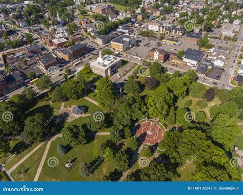 Waltham City Hall Aerial View Massachusetts Usa Stock Image Image