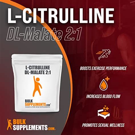 BULKSUPPLEMENTS L Citrulline Malate 2 1 Powder Supplement For