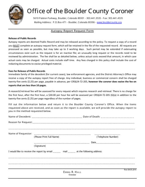 Autopsy Report Templates Pdf Download Fill And Print For Free