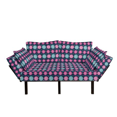 Xmas Futon Couch Celebration Pattern Vertical Borders Spring Floral