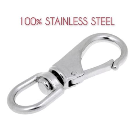 304 Stainless Steel Swivel Eye Boat Snap Hook With Spring Loaded