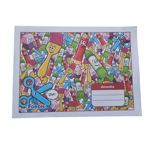 Caderno De Desenho Pequeno - Caderno De Desenho Pequeno Capa Flexível 40 Folhas Foroni | Shopee Brasil