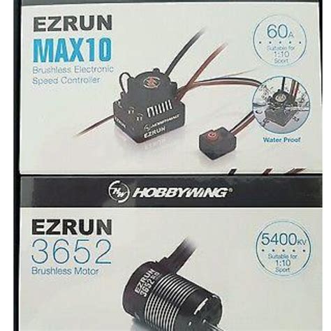 Hobbywing EZRUN MAX10 Combo 60A ESC 4000KV Motor Brushless Set Hobbies