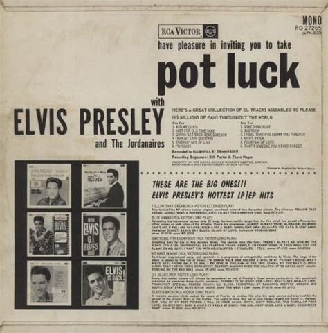 Elvis Presley Pot Luck Large Silver Spot Ex Uk Vinyl Lp Album Lp