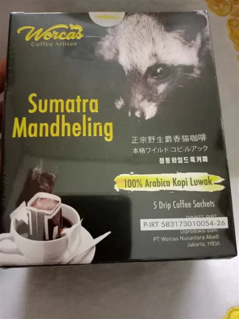 Kopi Luwak Luwak Coffee Worcas Sumatra Mandheling Drip Sachets