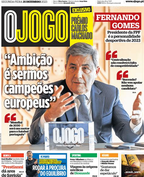 O Jogo Dez Jornais E Revistas Sapo Pt Ltima Hora E