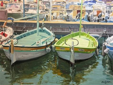 Cassis Harbor Sisters Painting Boat Painting Art Painting Oil Realism Art