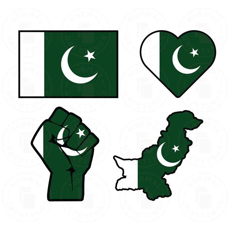 Pakistan Flag Outline