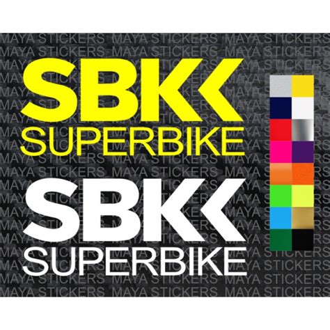 SBK Superbike World Championship Logo Sticker In Custom Colors And Sizes