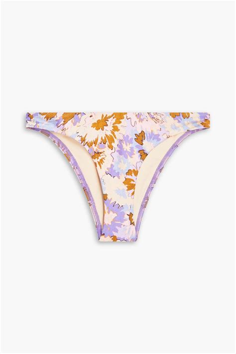 ZIMMERMANN Printed Mid Rise Bikini Briefs THE OUTNET