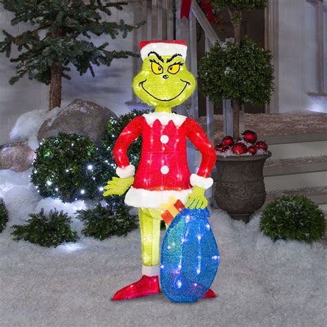 The Grinch Ts Christmas Decorations 1pcs Yard Signs With Stakes Sign For Xmas Garden Decor