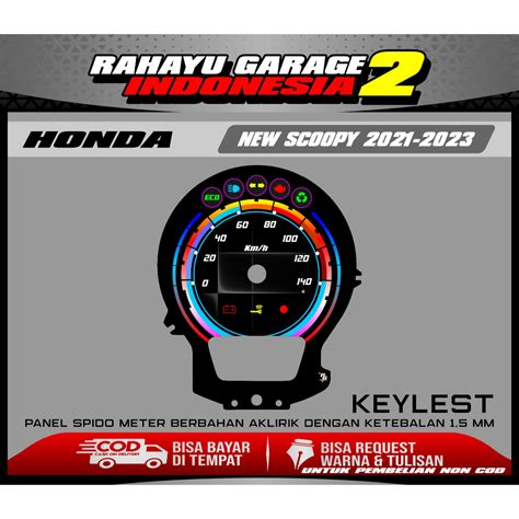 Jual Papan Speedometer Custom New Scoopy 2021 2023 Panel Spido Meter