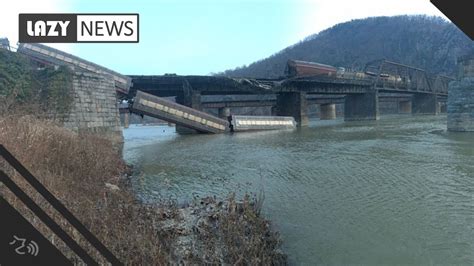 Freight Train Cars Derail Into The Potomac River Near Harpers Ferry In West Virginia Youtube