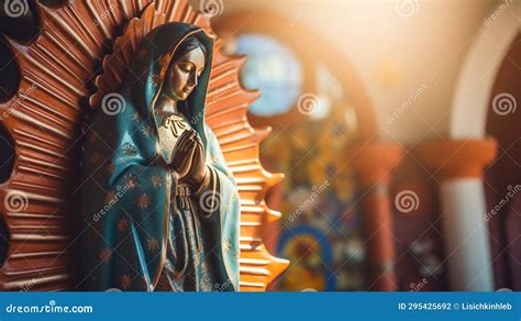 Statue of Saint Mary of Guadalupe (Virgen De Guadalupe) in Honor of the ...