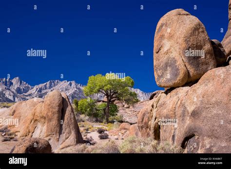 USA California Lone Pine Alabama Hills Stock Photo Alamy