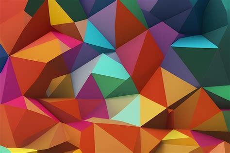 Premium Photo Colorful Abstract Background Low Poly Style