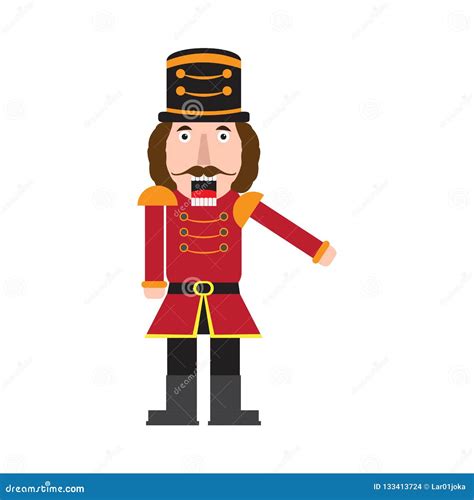 Isolated Cute Nutcracker Soldier Stock Vector - Illustration of traditional, vector: 133413724