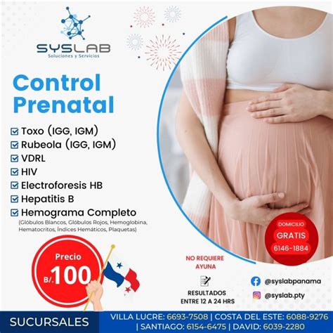 Exámenes Controles Prenatales SYSLAB Panamá