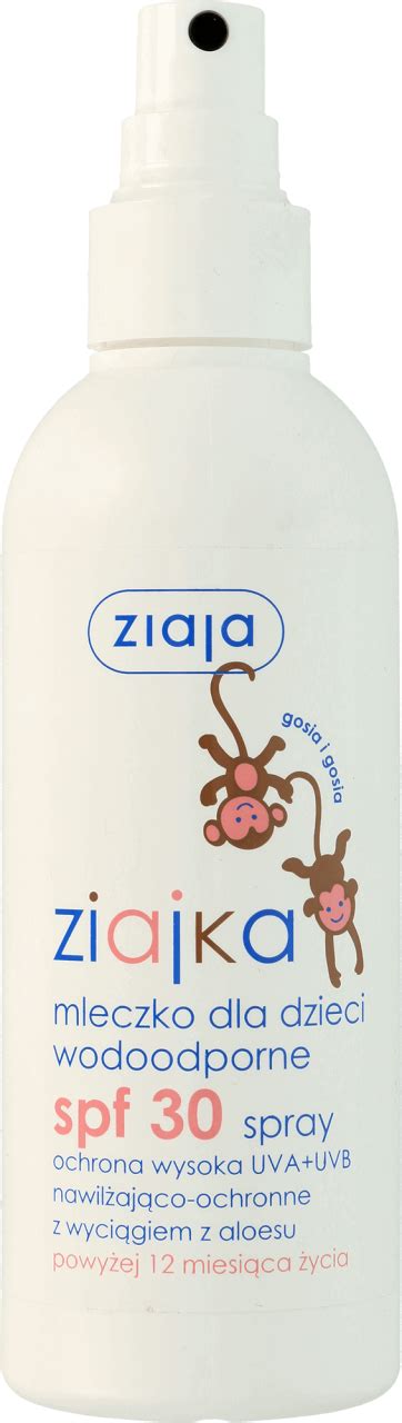 ZIAJA Mleczko Wodoodporne Dla Dzieci Wysoka Ochrona 30 SPF 170 Ml