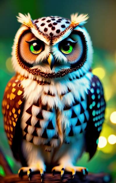 Premium Photo | A cute adorable baby owl