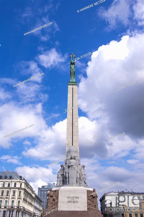 Freedom Monument In Riga Honouring Soldiers Killed During The Latvian War Of Independence