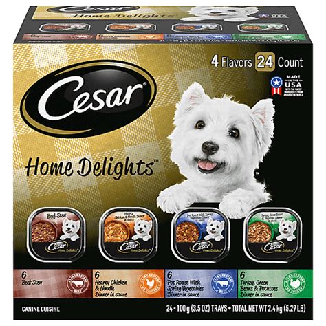 Cesar Canine Cuisine, 4 Flavors 24 ea | Dog Food | Festival Foods Shopping