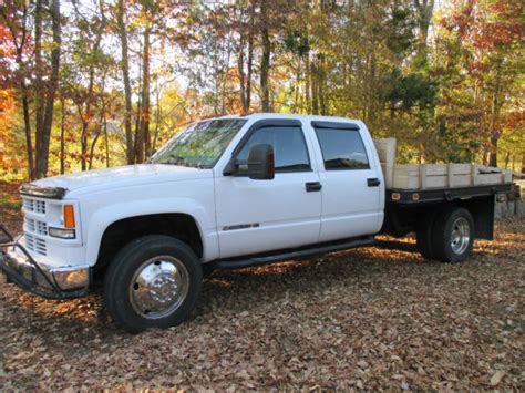 2000 Chevy 3500 Hd Crewcab Dually Flatbed 1gbkc34j8yf502868