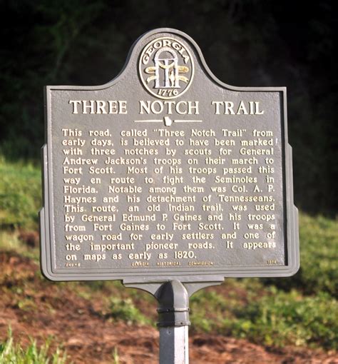 Three Notch Trail Marker – Georgia Historical Society