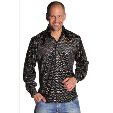 D Guisement Chemise Disco Noire Paillettes Homme D Guisement Disco