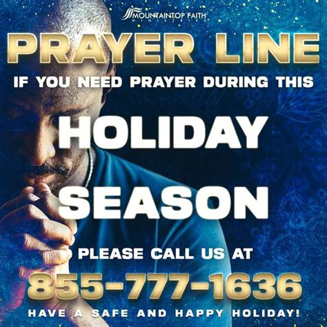 Holiday Prayer Line Mountaintop Faith Ministries