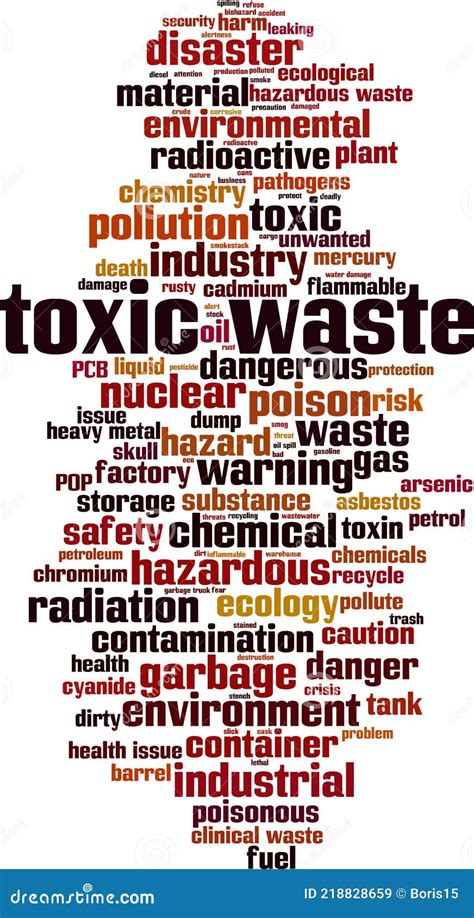 Toxic Waste Word Cloud Stock Vector Illustration Of Hazardous 218828659