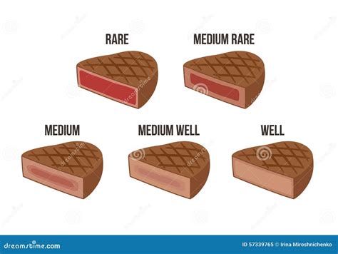 Steak Doneness Chart Stock Illustration - Image: 57339765