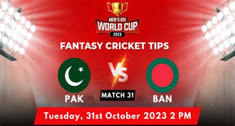 PAK vs BAN 2023 World Cup Match Prediction, Playing 11 & Fantasy Tips