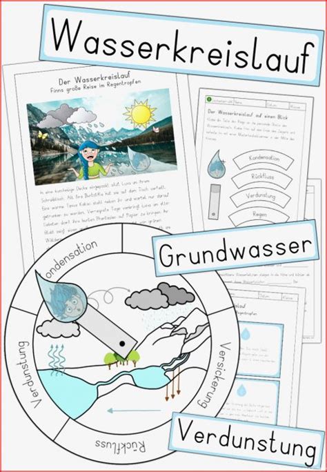 Wasserkreislauf Grundschule Arbeitsblätter Worksheets Kostenlose