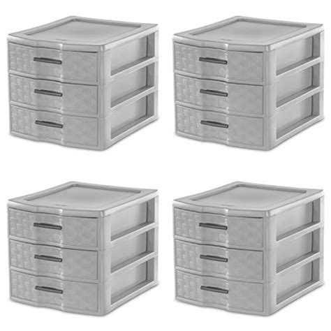 Sterilite Drawer Wide Weave Tower White New World Products