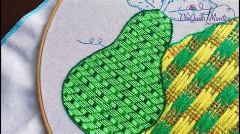 Bordado Fantas A Pera Hand Embroidery Pear With Fantasy Stitch