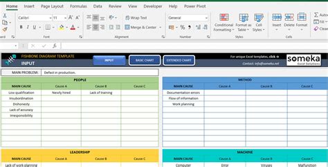 Fishbone Diagram Template Diagram Generator Excel Template Automatic ...