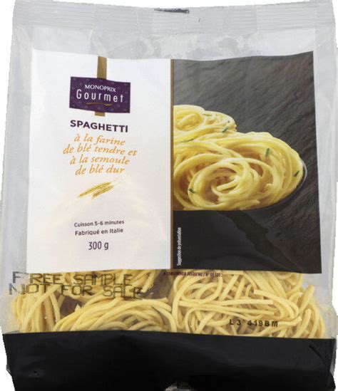 Spaghetti La Farine De Bl Tendre Et La Semoule De Bl Dur