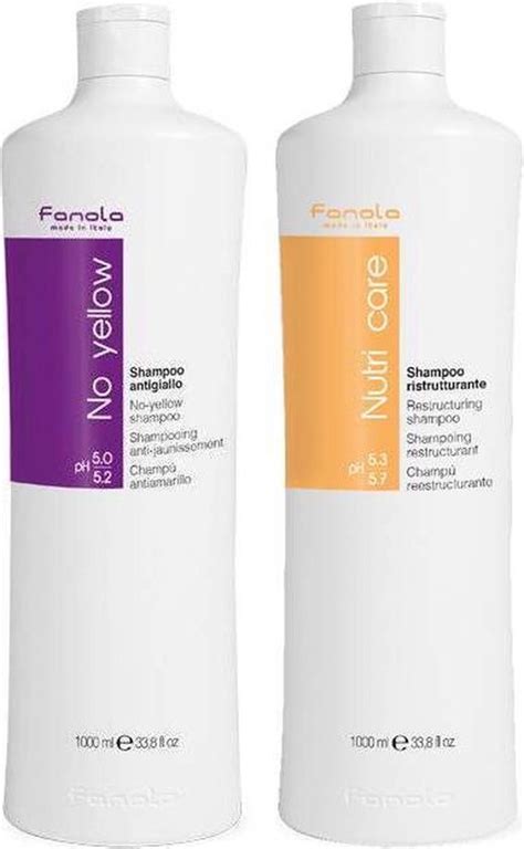 Fanola No Yellow Shampoo Nutri Care Conditioner Ml Bol